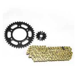 KIT DE SPROCKET ZURI P/ FZ 16 2.0 (14 X 40T 428H X 130L) CADENA DORADA