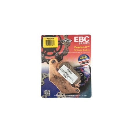 BALATAS EBC FRENO DISCO FA662HH P/ MT 03 R3 (TRASERA)